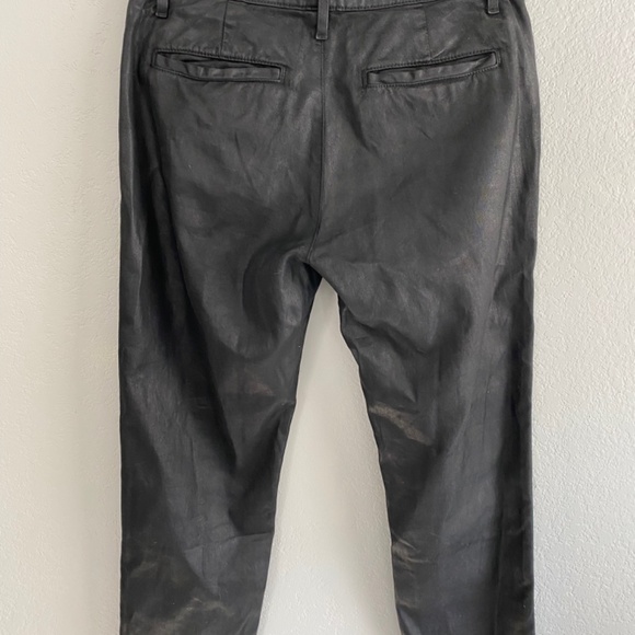 AG Jeans Caden Tailored Trousers Leatherette Black NEW size 26 - Picture 3 of 3